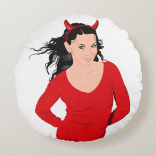 DEVIL GIRL RUNDES KISSEN