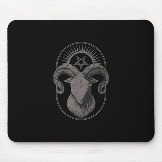 Devil Goat Pentagram Baphomet Satan Occult Satan Mousepad (Vorne)