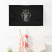 Devil Goat Pentagram Baphomet Satan Occult Satanic Banner (Insitu)
