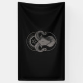 Devil Goat Pentagram Baphomet Satan Occult Satanic Banner (Vertikal)