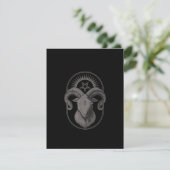 Devil Goat Pentagram Baphomet Satan Occult Satanic Einladung (Stehend Vorderseite)