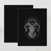 Devil Goat Pentagram Baphomet Satan Occult Satanic Einladung (Vorne/Hinten)