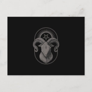 Devil Goat Pentagram Baphomet Satan Occult Satanic Einladungspostkarte