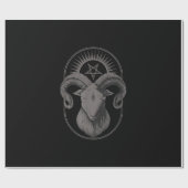 Devil Goat Pentagram Baphomet Satan Occult Satanic Geschenkpapier (Flach)