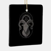 Devil Goat Pentagram Baphomet Satan Occult Satanic Keramikornament (Rechts)