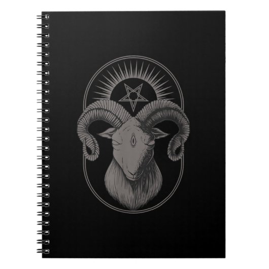 Devil Goat Pentagram Baphomet Satan Occult Satanic Notizblock (Vorderseite)