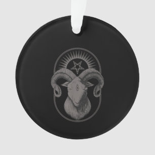 Devil Goat Pentagram Baphomet Satan Occult Satanic Ornament