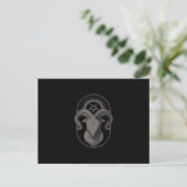 Devil Goat Pentagram Baphomet Satan Occult Satanic Postkarte (Stehend Vorderseite)