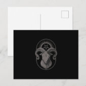 Devil Goat Pentagram Baphomet Satan Occult Satanic Postkarte (Vorne/Hinten)