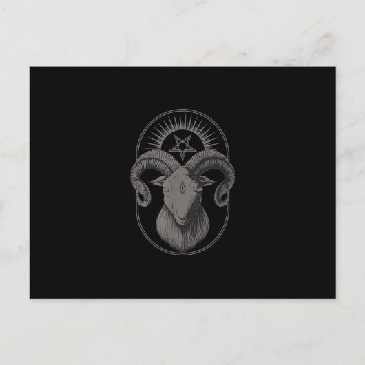 Devil Goat Pentagram Baphomet Satan Occult Satanic Postkarte (Vorderseite)
