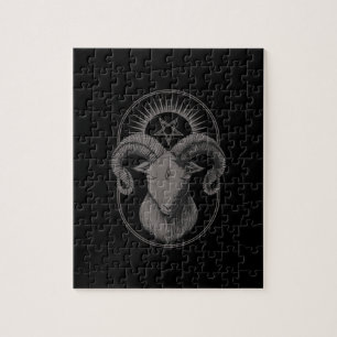 Devil Goat Pentagram Baphomet Satan Occult Satanic Puzzle