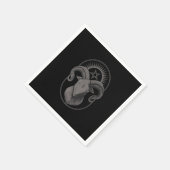 Devil Goat Pentagram Baphomet Satan Occult Satanic Serviette (Ecke)