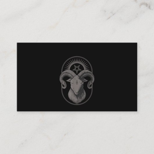 Devil Goat Pentagram Baphomet Satan Occult Satanic Visitenkarte (Vorderseite)