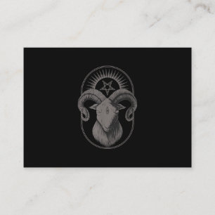 Devil Goat Pentagram Baphomet Satan Occult Satanic Visitenkarte