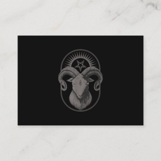 Devil Goat Pentagram Baphomet Satan Occult Satanic Visitenkarte (Vorderseite)
