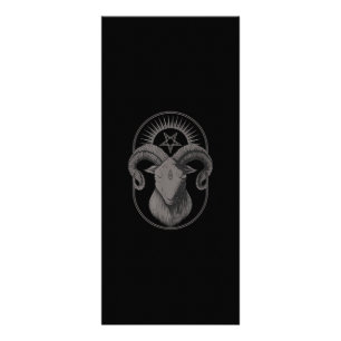 Devil Goat Pentagram Baphomet Satan Occult Satanic Werbekarte