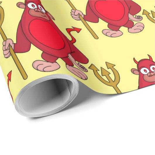 Devil Gorilla Geschenkpapier (Rolleneckpunkt)