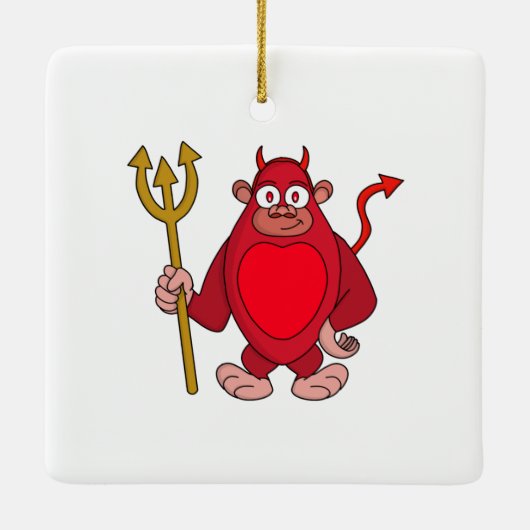 Devil Gorilla Keramikornament (Rückseite)