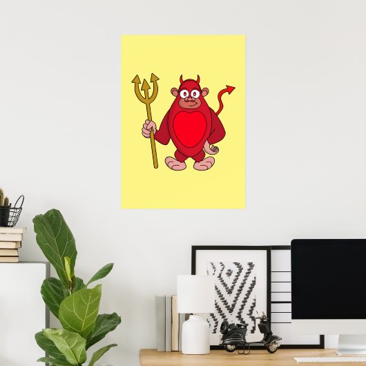 Devil Gorilla Poster (Heimbüro)