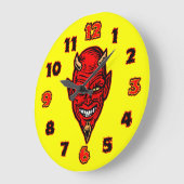 Devil Große Wanduhr (Winkel)