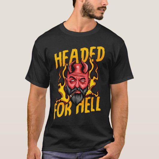Devil Halloween Headed For Bright Cigar Ear Stretc T-Shirt (Vorderseite)