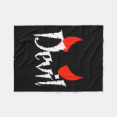 Devil Halloween Matching Couple Girlfriend 1 Fleecedecke (Vorderseite (Horizontal))