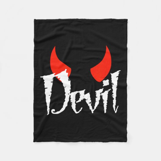 Devil Halloween Matching Couple Girlfriend 1 Fleecedecke (Vorderseite)