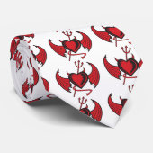 Devil Heart Wings Krawatte (Gerollt)