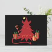 Devil Holiday Tree Feiertagskarte (Stehend Vorderseite)