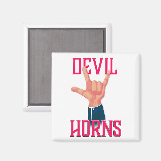 Devil Horns Magnet (Vorderseite/Rückseite)