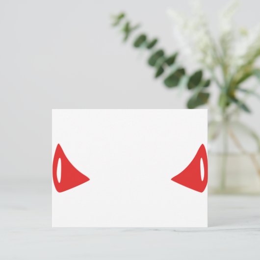 Devil Horns Postkarte (Stehend Vorderseite)