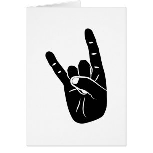Devil Horns sign language pictogram for rock music