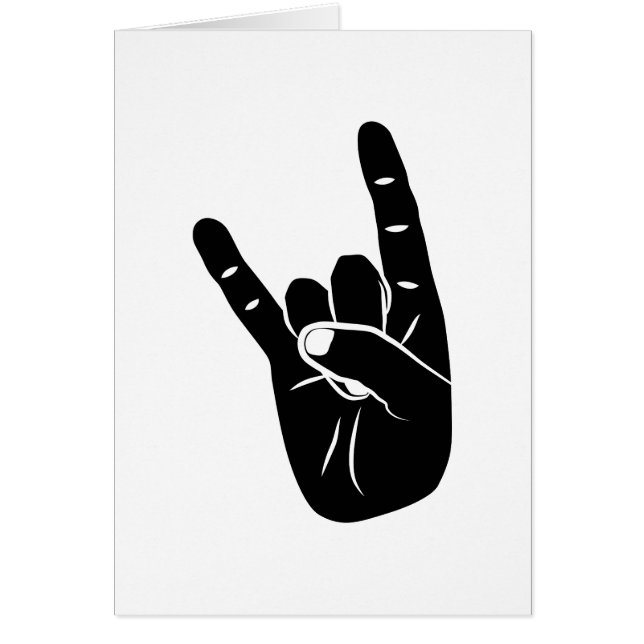 Devil Horns sign language pictogram for rock music (Vorne)