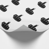 Devil Horns sign language pictogram for rock music Geschenkpapier (Ecke)