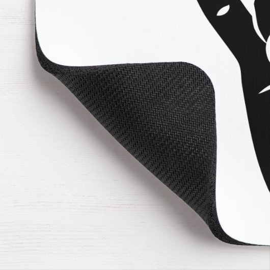 Devil Horns sign language pictogram for rock music Mousepad (Ecke)