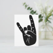 Devil Horns sign language pictogram for rock music Postkarte (Stehend Vorderseite)