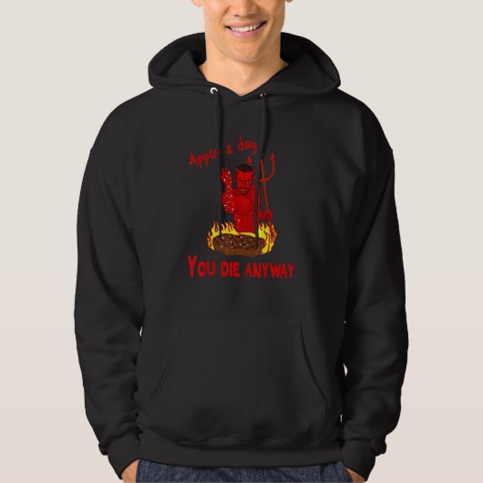 Devil Horror Halloween Motif Hoodie (Vorderseite)