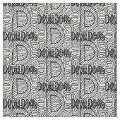 Devil Hunde graue Stoff schwarze Buchstaben DIESE (Nahaufnahme)