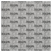 Devil Hunde graue Stoff schwarze Buchstaben DIESE (Muster)