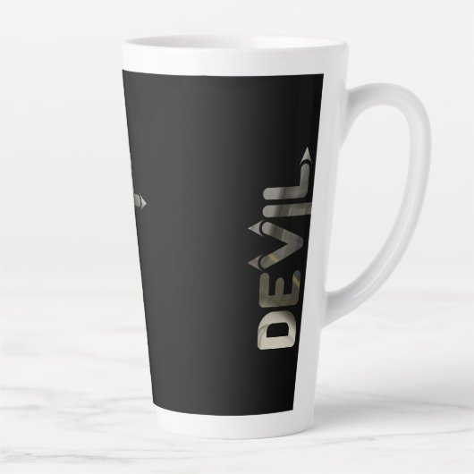 DEVIL Latte Tasse Abstrakte Innendekoration Schwar (Rechts)