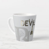 DEVIL Latte Tasse Abstrakte Innendekoration Schwar (Linke Ecke)