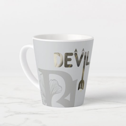 DEVIL Latte Tasse Abstrakte Innendekoration Schwar (Linke Ecke)