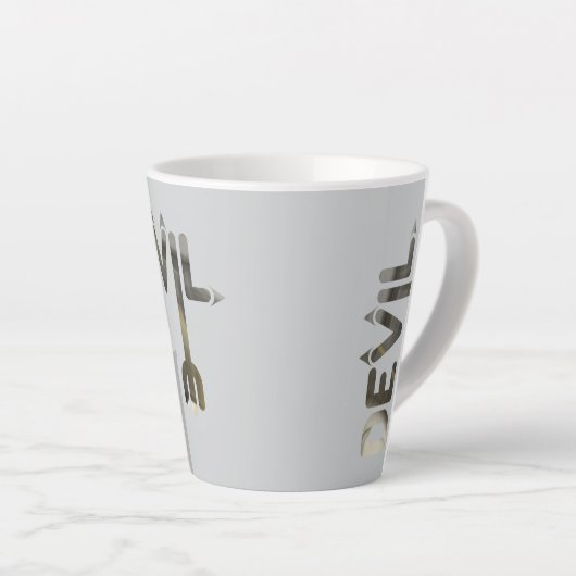 DEVIL Latte Tasse Abstrakte Innendekoration Schwar (Rechte Ecke)