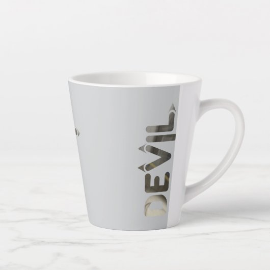 DEVIL Latte Tasse Abstrakte Innendekoration Schwar (Rechts)