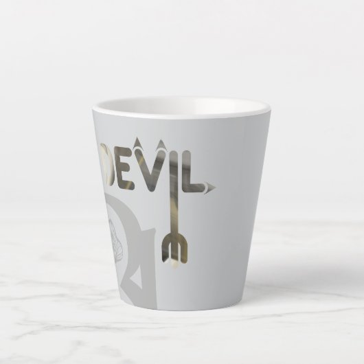 DEVIL Latte Tasse Abstrakte Innendekoration Schwar (Vorderseite)
