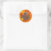 Devil Monster Runder Aufkleber (Tasche)