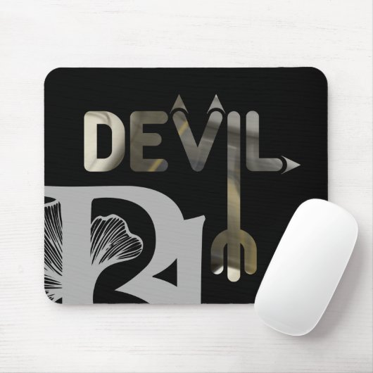 DEVIL Mousepad Trend Abstrakt Art Schwarz-weiß (Mit Mouse)