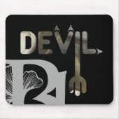 DEVIL Mousepad Trend Abstrakt Art Schwarz-weiß (Vorne)
