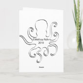 Devil Octopus Halloween Karte (Rückseite)