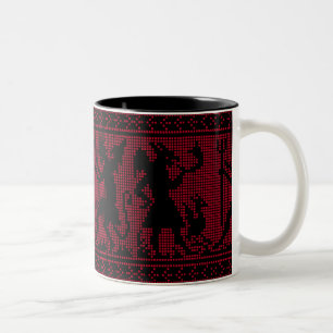 Devil Pattern Zweifarbige Tasse